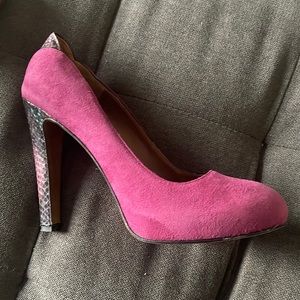 Donald J Pliener snakeskin back heels